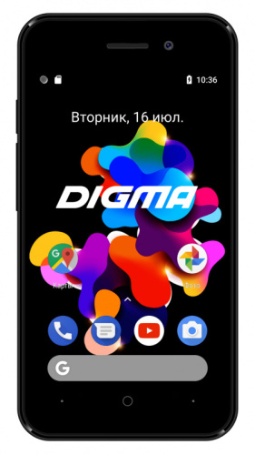 Смартфон Digma Q401 3G HIT 8Gb 1Gb черный моноблок 3G 2Sim 4" 480x800 Android 7.0 2Mpix WiFi GSM900/1800 GSM1900 TouchSc MP3 FM microSD max32Gb