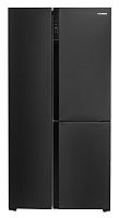 Холодильник Hyundai CS5073FV черная сталь (трехкамерный)