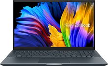 Ноутбук Asus Zenbook Pro 15 OLED UM535QE-KY328 Ryzen 7 5800H 16Gb SSD512Gb NVIDIA GeForce RTX 3050 Ti 4Gb 15.6" OLED Touch FHD (1920x1080) noOS grey WiFi BT Cam Bag