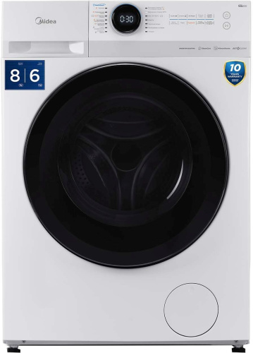 Стиральная машина Midea MF200D80WBS/W-RU класс: A загр.фронтальная макс.:8кг (с сушкой) белый