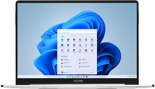 Ноутбук Tecno MegaBook T1 Core i5 1155G7 16Gb SSD512Gb Intel Iris Xe graphics 14.1" IPS FHD (1920x1080) noOS 64 silver WiFi BT Cam 6510mAh (71003300130)