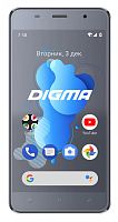 Смартфон Digma X1 3G Linx 16Gb 1Gb темно-серый моноблок 3G 2Sim 5" 720x1280 Android 8.1 8Mpix WiFi GPS GSM900/1800 GSM1900 TouchSc MP3 FM microSDHC max64Gb