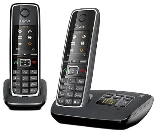 Р/Телефон Dect Gigaset C530A DUO RUS черный (труб. в компл.:2шт) автооветчик АОН