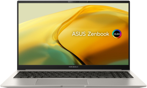Ноутбук Asus Zenbook 15 OLED UM3504DA-MA399 Ryzen 7 7735U 16Gb SSD1Tb AMD Radeon 15.6" OLED 2.8K (2880x1620) noOS grey WiFi BT Cam Bag (90NB1163-M00J30)