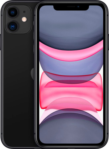 Смартфон Apple A2221 iPhone 11 64Gb черный моноблок 3G 4G 6.1" iPhone iOS 15 12Mpix 802.11 a/b/g/n/ac/ax NFC GPS TouchSc