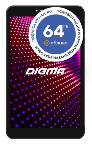 Планшет Digma CITI 8589 3G MTK8321 (1.3) 4C RAM2Gb ROM16Gb 8" IPS 1280x800 3G Android 9.0 черный 2Mpix 0.3Mpix BT GPS WiFi Touch microSD 64Gb minUSB 3500mAh