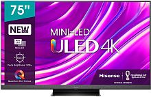 Телевизор QLED Hisense 75" 75U8HQ черный 4K Ultra HD 60Hz DVB-T DVB-T2 DVB-C DVB-S DVB-S2 WiFi Smart TV