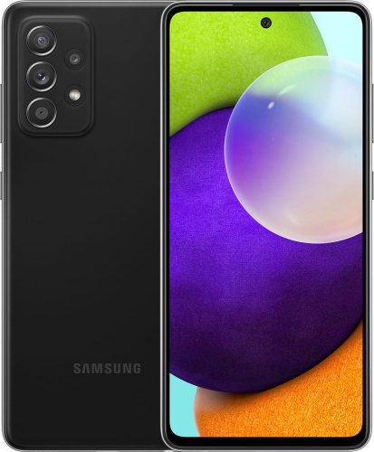 Смартфон Samsung Galaxy A52F SM-A525F 128Gb 6Gb черный 3G 4G 6.4" And12 802.11 a/b/g/n/ac/ax NFC GPS