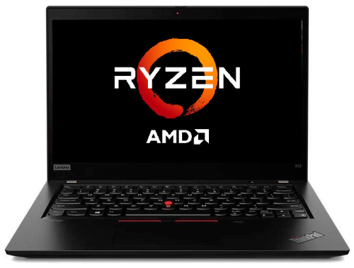 Ноутбук Lenovo ThinkPad X13 G1 T Ryzen 7 Pro 4750U 16Gb SSD256Gb AMD Radeon 13.3" IPS FHD (1920x1080) Windows 10 Professional 64 black WiFi BT Cam