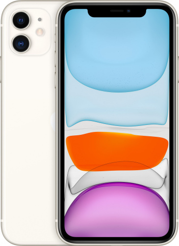 Смартфон Apple A2221 iPhone 11 64Gb 4Gb белый моноблок 3G 4G 2Sim 6.1" 828x1792 iPhone iOS 15 12Mpix 802.11 a/b/g/n/ac/ax NFC GPS GSM900/1800 GSM1900 TouchSc Ptotect