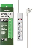 Сетевой фильтр Юнивольт 00-00000449 3м (4 розетки) белый (коробка)