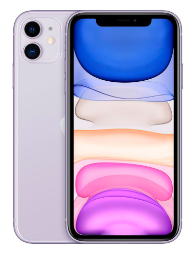 Смартфон Apple A2221 iPhone 11 64Gb фиолетовый моноблок 3G 4G 6.1" iPhone iOS 15 12Mpix 802.11 a/b/g/n/ac/ax NFC GPS