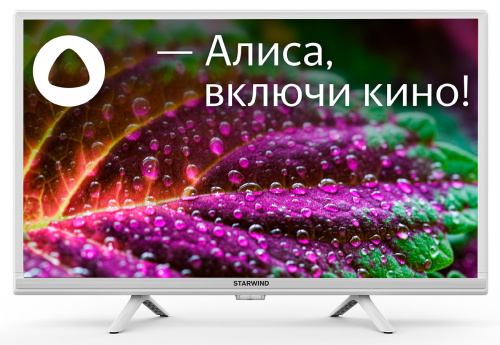 Телевизор LED Starwind 24" SW-LED24SG312 Яндекс.ТВ белый HD 60Hz DVB-T DVB-T2 DVB-C DVB-S DVB-S2 USB WiFi Smart TV