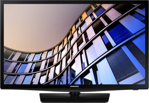Телевизор LED Samsung 24" UE24N4500AUXRU 4 черный HD READY 50Hz DVB-T2 DVB-C DVB-S2 USB WiFi Smart TV (RUS)