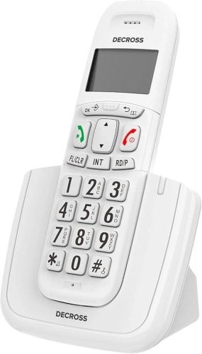 Р/Телефон Dect Decross DC1004 белый АОН