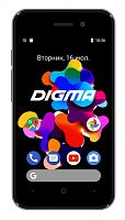 Смартфон Digma Q401 3G HIT 8Gb 1Gb серый титан моноблок 3G 2Sim 4" 480x800 Android 7.0 2Mpix WiFi GSM900/1800 GSM1900 TouchSc MP3 FM microSD max32Gb