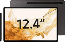 Планшет Samsung Galaxy Tab S8+ SM-X806 Snapdragon 898 2.99 8C RAM8Gb ROM128Gb 12.4" Super AMOLED 2800x1752 3G 4G Android 12 серый 13Mpix 12Mpix BT GPS WiFi Touch microSD 1Tb 10090mAh 8hr