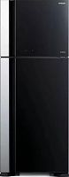 Холодильник Hitachi HRTN7489DF GBKCS 2-хкамерн. черный стекло