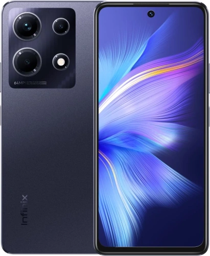 Смартфон Infinix X6833B Note 30 128Gb 8Gb черный моноблок 3G 4G 2Sim 6.78" 1080x2460 Android 13 64Mpix 802.11 a/b/g/n/ac NFC GPS GSM900/1800 GSM1900 TouchSc FM microSD max2048Gb