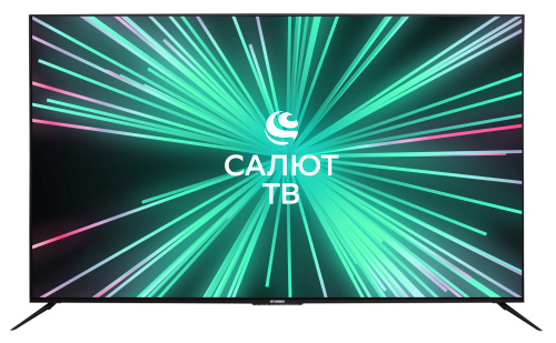 Телевизор LED Hyundai 75" H-LED75FU7002 Салют ТВ черный Ultra HD 60Hz DVB-T DVB-T2 DVB-C DVB-S DVB-S2 USB WiFi Smart TV (RUS)
