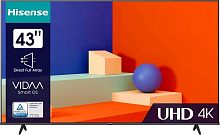 Телевизор LED Hisense 43" 43A6K Frameless черный 4K Ultra HD 60Hz DVB-T DVB-T2 DVB-C DVB-S DVB-S2 USB WiFi Smart TV