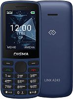 Мобильный телефон Digma A243 Linx 32Mb темно-синий моноблок 2Sim 2.4" 240x320 GSM900/1800 GSM1900 microSD max32Gb