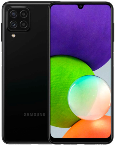 Смартфон Samsung SM-A225F Galaxy A22 64Gb 4Gb черный моноблок 3G 4G 6.4" 720x1600 Android 11 48Mpix 802.11 b/g/n/ac NFC GPS GSM900/1800 GSM1900 TouchSc