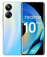 Смартфон Realme RMX3686 10 Pro+ 5G 128Gb 8Gb голубой моноблок 3G 4G 2Sim 6.7" 2400x1080 Android 13 108Mpix 802.11 a/b/g/n/ac/ax NFC GPS GSM900/1800 GSM1900 TouchSc Protect VidConf A-GPS