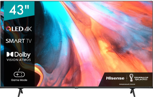 Телевизор LED Hisense 43" 43E7HQ Frameless черный Ultra HD 100Hz DVB-T DVB-T2 DVB-C DVB-S DVB-S2 USB WiFi Smart TV (RUS)