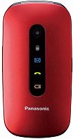 Мобильный телефон Panasonic TU456 красный раскладной 1Sim 2.4" 240x320 0.3Mpix GSM900/1800 microSDHC max32Gb