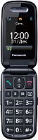 Мобильный телефон Panasonic TU456 черный раскладной 1Sim 2.4" 240x320 0.3Mpix GSM900/1800 microSDHC max32Gb