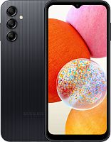 Смартфон Samsung SM-A145 Galaxy A14 128Gb 4Gb черный моноблок 3G 4G 2Sim 6.6" 1080x2408 Android 13 50Mpix 802.11 a/b/g/n/ac GPS GSM900/1800 GSM1900 TouchSc microSD max1024Gb