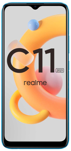 Смартфон Realme C11 2021 32Gb 2Gb голубой моноблок 3G 4G 2Sim 6.5" 720x1600 Android 11 8Mpix 802.11 b/g/n NFC GPS GSM900/1800 GSM1900 TouchSc MP3 FM A-GPS microSD max256Gb