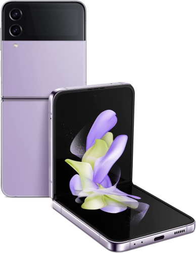 Смартфон Samsung SM-F721B Galaxy Z Flip 4 256Gb 8Gb лаванда раскладной 3G 4G 2Sim 6.7" 1080x2640 Android 12 12Mpix 802.11 a/b/g/n/ac/ax NFC GPS GSM900/1800 GSM1900 TouchSc Ptotect