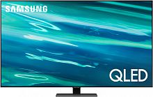 Телевизор QLED Samsung 55" QE55Q80BAUXRU Series 8 темно-серебристый 4K Ultra HD 120Hz DVB-T2 DVB-C DVB-S2 USB WiFi Smart TV (RUS)