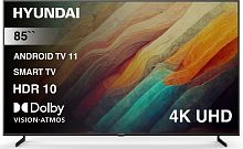 Телевизор LED Hyundai 85" H-LED85BU7007 Android TV Metal черный/черный 4K Ultra HD 60Hz DVB-T DVB-T2 DVB-C DVB-S DVB-S2 USB WiFi Smart TV