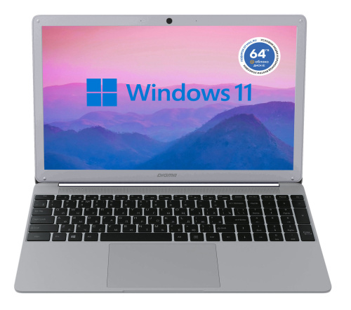 Ноутбук Digma EVE 15 P418 Pentium Silver N5030 8Gb SSD256Gb Intel HD Graphics 605 15.6" IPS FHD (1920x1080) Windows 11 grey WiFi BT Cam 5000mAh (NCN158CXW02)