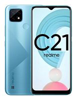 Смартфон Realme C21-Y 64Gb 4Gb голубой моноблок 3G 4G 2Sim 6.5" 720x1600 Android 11 13Mpix 802.11 b/g/n NFC GPS GSM900/1800 GSM1900 TouchSc VidConf A-GPS microSD max256Gb
