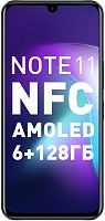 Смартфон Infinix X663B Note 11 128Gb 6Gb черный моноблок 3G 4G 2Sim 6.7" 1080x2400 Android 11 50Mpix 802.11 a/b/g/n/ac NFC GPS GSM900/1800 GSM1900 TouchSc FM microSD