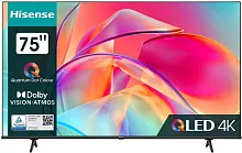 Телевизор QLED Hisense 75" 75E7KQ черный 4K Ultra HD 60Hz DVB-T DVB-T2 DVB-C DVB-S DVB-S2 USB 2.0 WiFi Smart TV