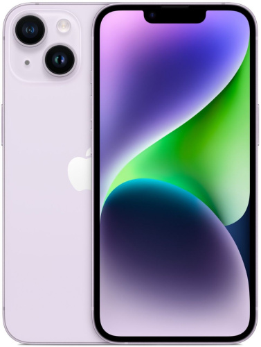 Смартфон Apple A2881 iPhone 14 128Gb фиолетовый моноблок 3G 4G 6.1" iPhone iOS 16 802.11 ax NFC GPS TouchSc