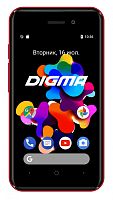 Смартфон Digma Q401 3G HIT 8Gb 1Gb красный моноблок 3G 2Sim 4" 480x800 Android 7.0 2Mpix 802.11 b/g/n GSM900/1800 GSM1900 TouchSc MP3 FM microSD max32Gb