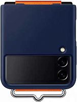 Чехол (клип-кейс) Samsung для Samsung Galaxy Z Flip3 Silicone Cover with Strap темно-синий (EF-GF711TNEGRU)
